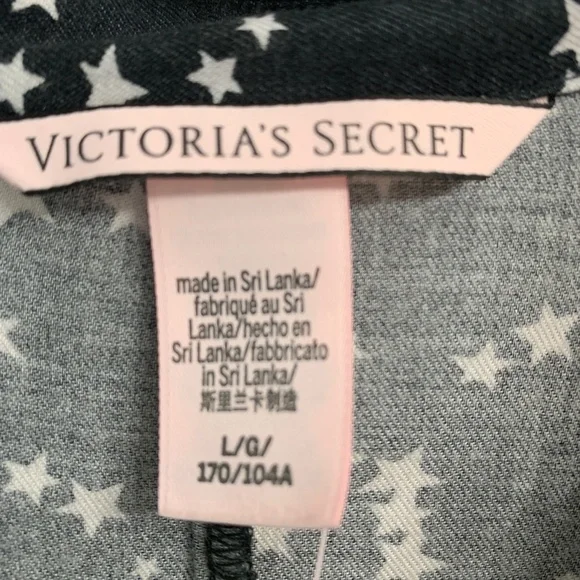 Victoria's Secret Star Print Sleep Short Romper Sz L - Picture 10 of 15